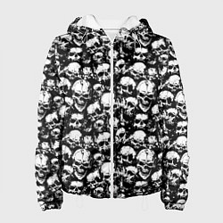 Куртка с капюшоном женская Screaming skulls, цвет: 3D-белый