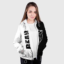 Куртка с капюшоном женская BEAR Медведь, цвет: 3D-белый — фото 2