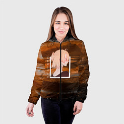 Куртка с капюшоном женская Альбедо Albedo, Genshin Impact Геншин импакт, цвет: 3D-черный — фото 2