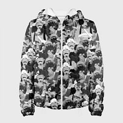 Куртка с капюшоном женская Манки Д Луффи, One Piece ЧБ, цвет: 3D-белый