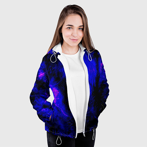 Женская куртка Purple Tie-Dye / 3D-Белый – фото 3