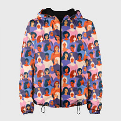 Куртка с капюшоном женская Девушки Girls, цвет: 3D-черный