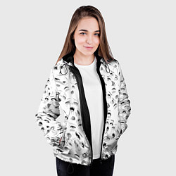 Куртка с капюшоном женская Ахегао без границ, цвет: 3D-черный — фото 2