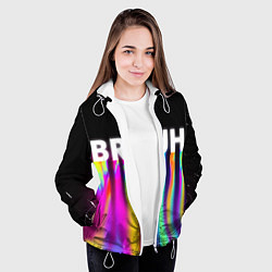 Куртка с капюшоном женская BRUH Братан, цвет: 3D-белый — фото 2