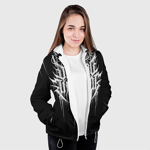 Женская куртка DEAD INSIDE, Сороконожка / 3D-Белый – фото 3