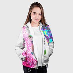 Куртка с капюшоном женская Шаза Психоделика, цвет: 3D-белый — фото 2