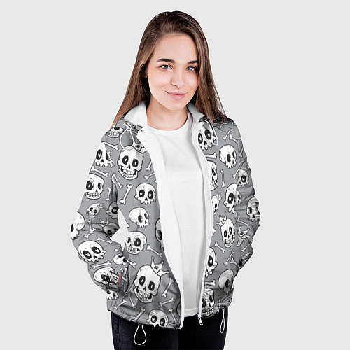 Женская куртка Skulls & bones / 3D-Белый – фото 3