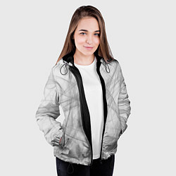 Куртка с капюшоном женская Коллекция Get inspired! Абстракция 528-345-Gi-fl44, цвет: 3D-черный — фото 2