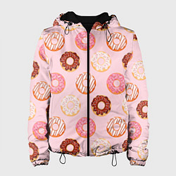 Куртка с капюшоном женская Pink donuts, цвет: 3D-черный