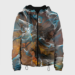 Куртка с капюшоном женская Коллекция Get inspired! Абстракция F5-fl-139-158-4, цвет: 3D-черный