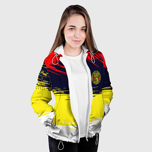 Женская куртка Кобра кай Cobra Kai спина / 3D-Белый – фото 3