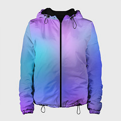 Куртка с капюшоном женская Радужное Размытие, цвет: 3D-черный