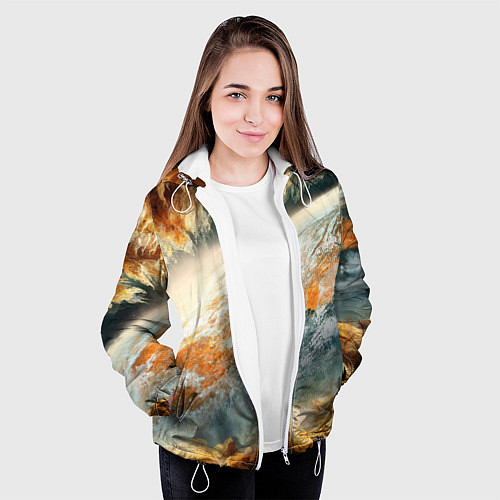 Женская куртка Песчаный Космос / 3D-Белый – фото 3