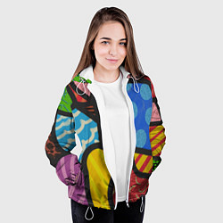 Куртка с капюшоном женская В стиле ромеро бритто, цвет: 3D-белый — фото 2