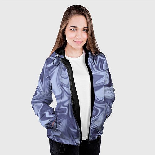 Женская куртка Crystal Abstract Blue / 3D-Черный – фото 3