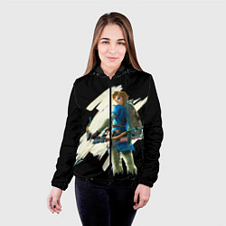 Куртка с капюшоном женская Линк с луком, цвет: 3D-черный — фото 2
