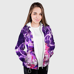 Куртка с капюшоном женская Genshin Impact - Яэ и Эи, цвет: 3D-белый — фото 2