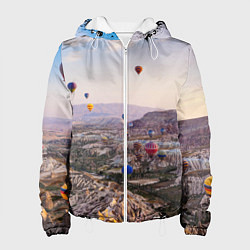 Куртка с капюшоном женская Воздушные Шары!, цвет: 3D-белый