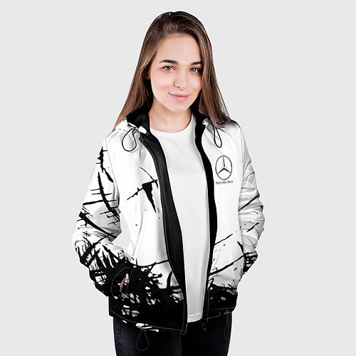 Женская куртка Mercedes текстура / 3D-Черный – фото 3