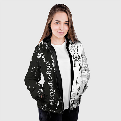 Женская куртка Mercedes-Benz далматинец / 3D-Черный – фото 3