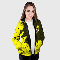 Куртка с капюшоном женская SONIC EXE Брызги 4, цвет: 3D-черный — фото 2