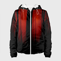 Куртка с капюшоном женская Красный хоррор, цвет: 3D-белый