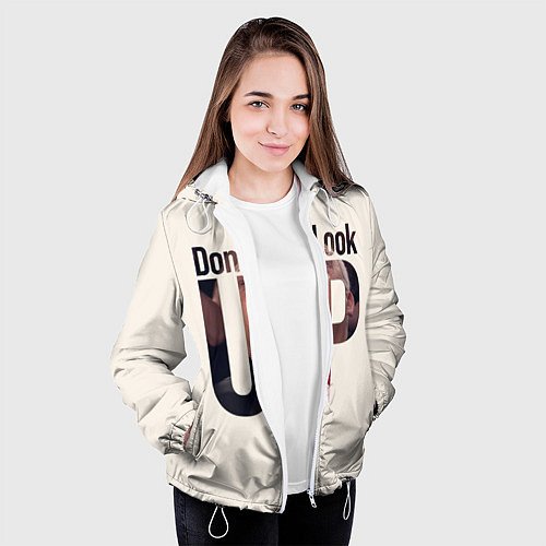 Женская куртка Dont look upНе смотри на вверх / 3D-Белый – фото 3
