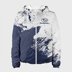 Куртка с капюшоном женская Subaru - Текстура, цвет: 3D-белый