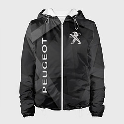 Куртка с капюшоном женская Peugeot black, цвет: 3D-белый