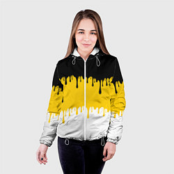 Куртка с капюшоном женская Российская Империя потёки, цвет: 3D-белый — фото 2