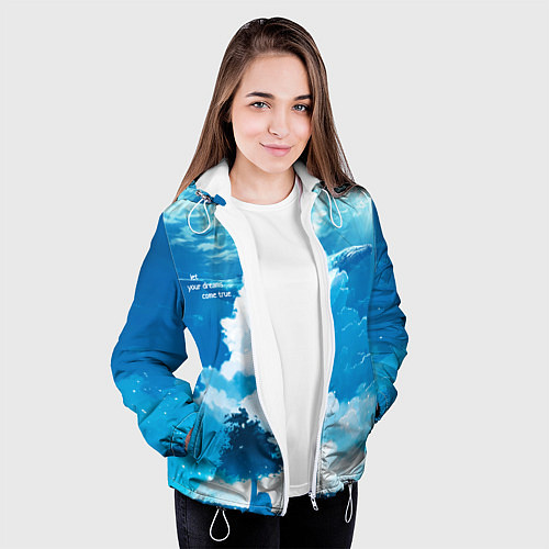 Женская куртка Let your dreams come true / 3D-Белый – фото 3