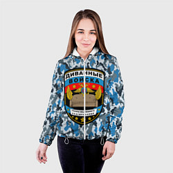 Куртка с капюшоном женская Диванные Войска камуфляж, цвет: 3D-белый — фото 2