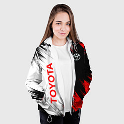 Куртка с капюшоном женская Toyota Sport Auto, цвет: 3D-белый — фото 2