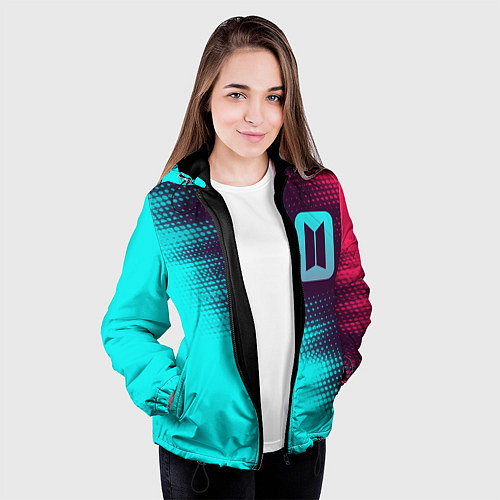 Женская куртка BTS Абстракция / 3D-Черный – фото 3