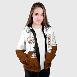 Куртка с капюшоном женская Охотничья Собака, цвет: 3D-черный — фото 2