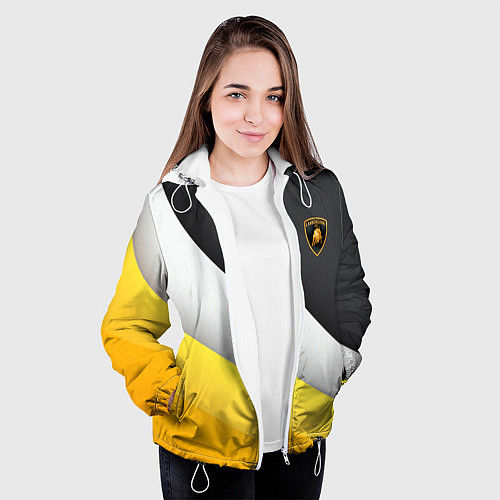 Женская куртка Lamborghini - Sport бренд / 3D-Белый – фото 3