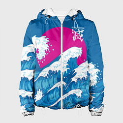 Куртка с капюшоном женская Kisatsutai - корпус бойни демонов, цвет: 3D-белый