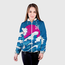 Куртка с капюшоном женская Kisatsutai - корпус бойни демонов, цвет: 3D-белый — фото 2