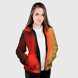 Куртка с капюшоном женская Имитация песка, цвет: 3D-черный — фото 2