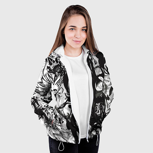 Женская куртка Terrifying chaos / 3D-Белый – фото 3