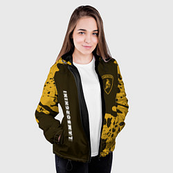 Куртка с капюшоном женская LAMBORGHINI Lambo Speed, цвет: 3D-черный — фото 2