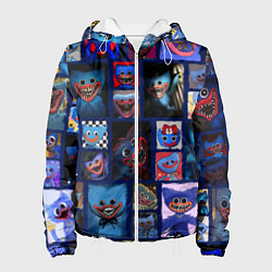 Куртка с капюшоном женская POPPY PLAYTIME РАЗНЫЙ ХАГГИ ВАГГИ, цвет: 3D-белый