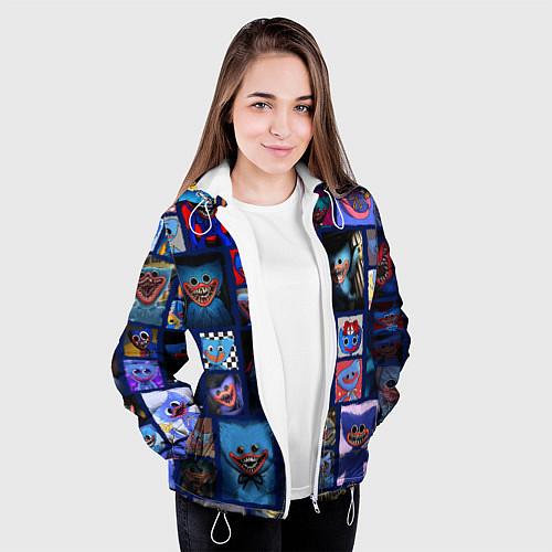 Женская куртка POPPY PLAYTIME РАЗНЫЙ ХАГГИ ВАГГИ / 3D-Белый – фото 3