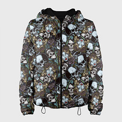 Куртка с капюшоном женская Мёртвые, цвет: 3D-черный