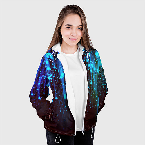 Женская куртка Звездопад Звёздный дождь / 3D-Белый – фото 3