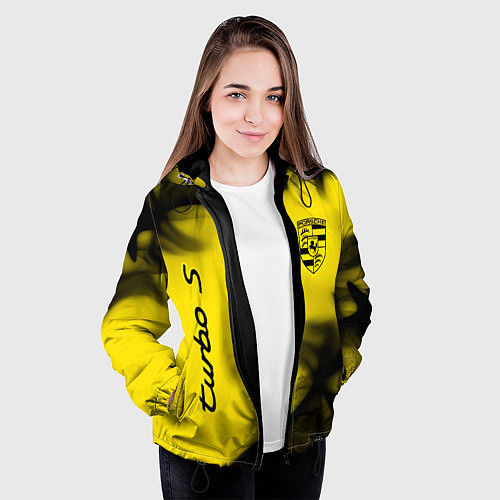 Женская куртка PORSCHE TURBO S - Пламя / 3D-Черный – фото 3