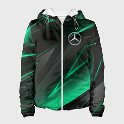 Куртка с капюшоном женская MERCEDES-BENZ AMG NEON STRIPES PETRONAS, цвет: 3D-белый