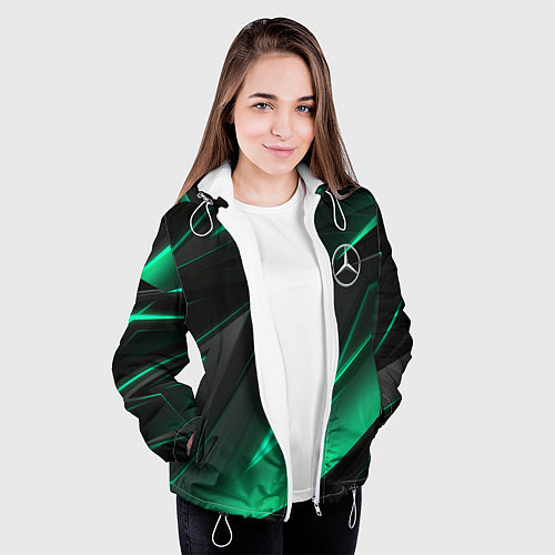 Женская куртка MERCEDES-BENZ AMG NEON STRIPES PETRONAS / 3D-Белый – фото 3