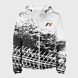 Куртка с капюшоном женская F1 Формула 1 Mini Logo, цвет: 3D-белый