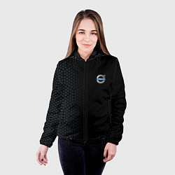 Куртка с капюшоном женская VOLVO MINI LOGO, цвет: 3D-черный — фото 2